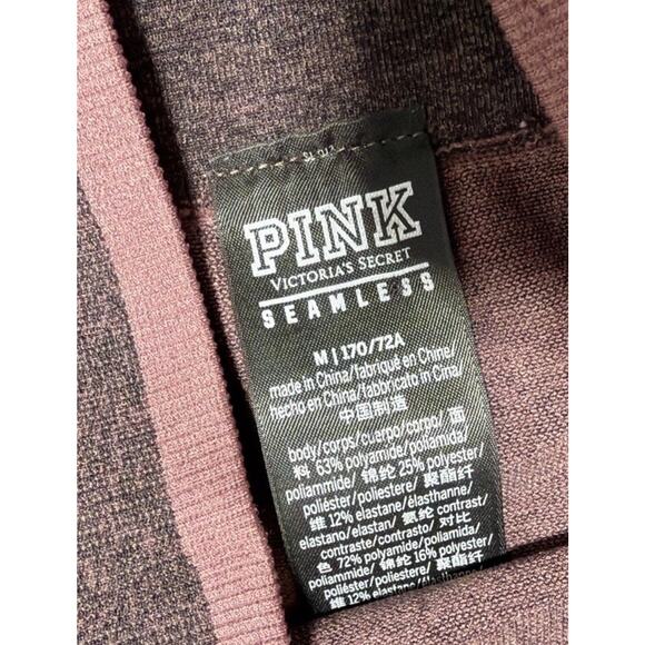 Victorias Secret M PINK Seamless Leggings Burgundy Athletic Workout Pants Flaw - Picture 3 of 6